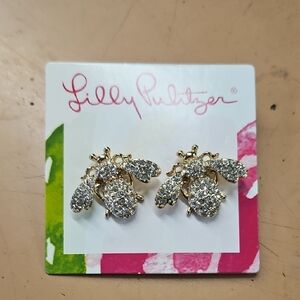 Lilly Pulitzer Sparkling Gold Bee Earrings